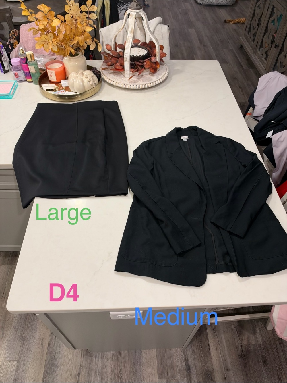 Express Black Women's Blazer Jacket plus Business Skirt & Sleeveless Vest